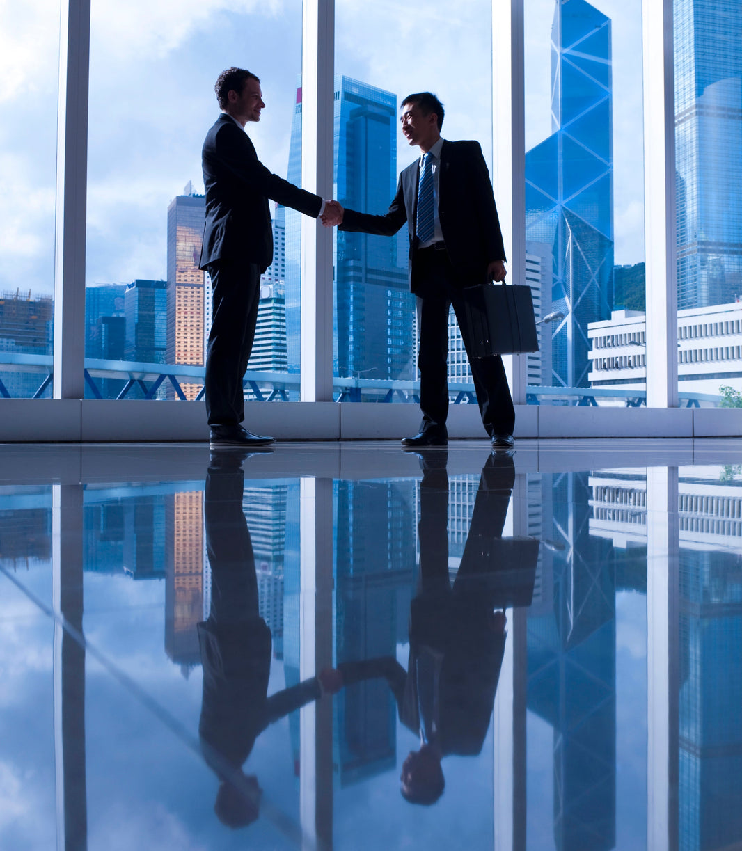 two business men shaking hands