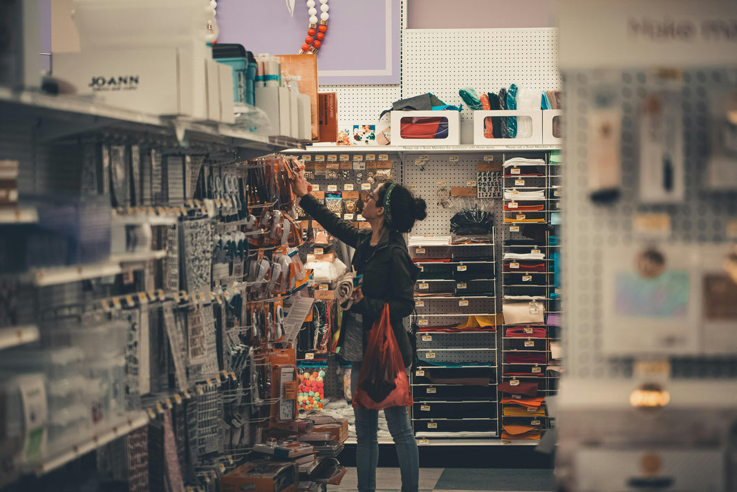 woman browsing store