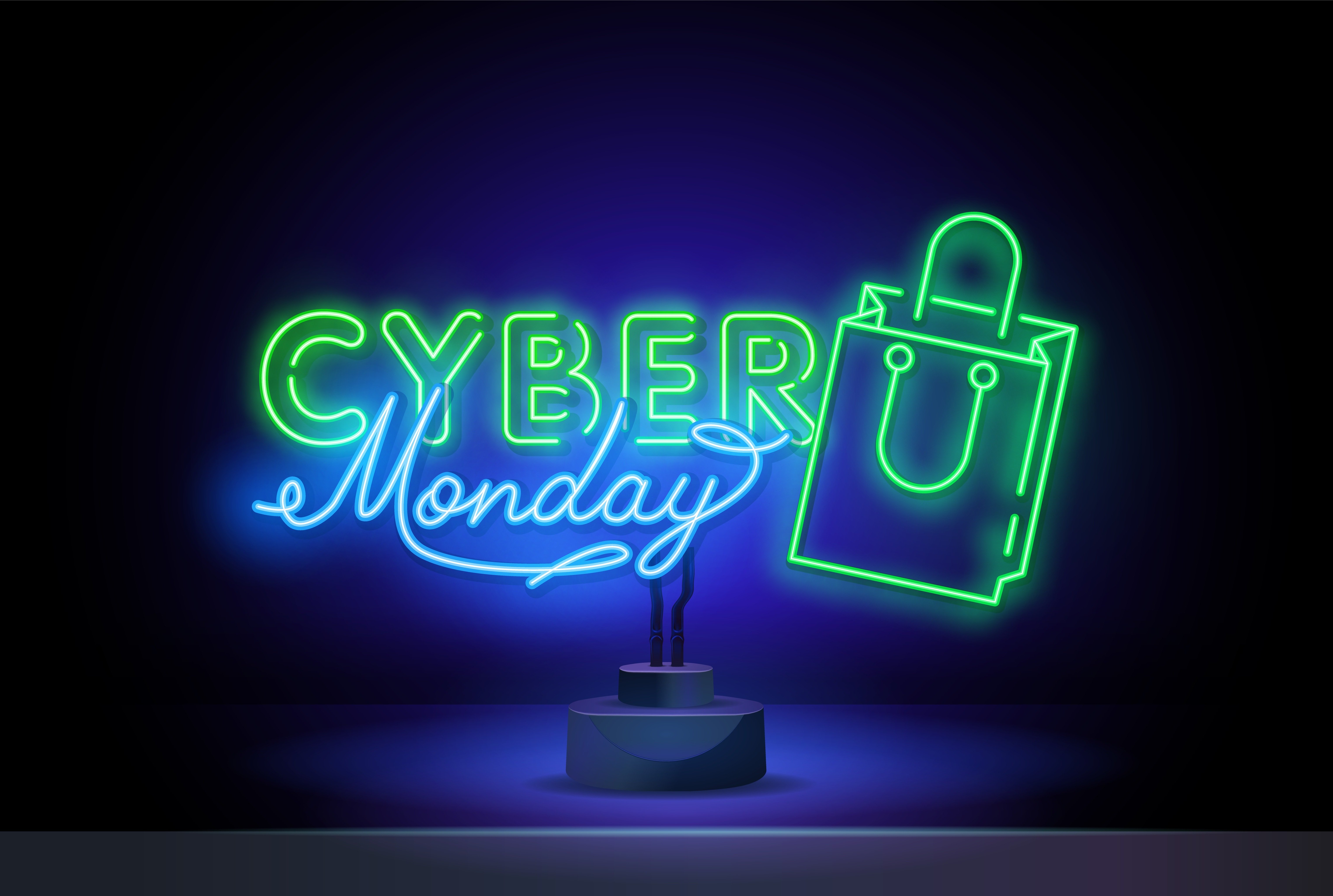 Cyber Monday Neon Sign Graphic