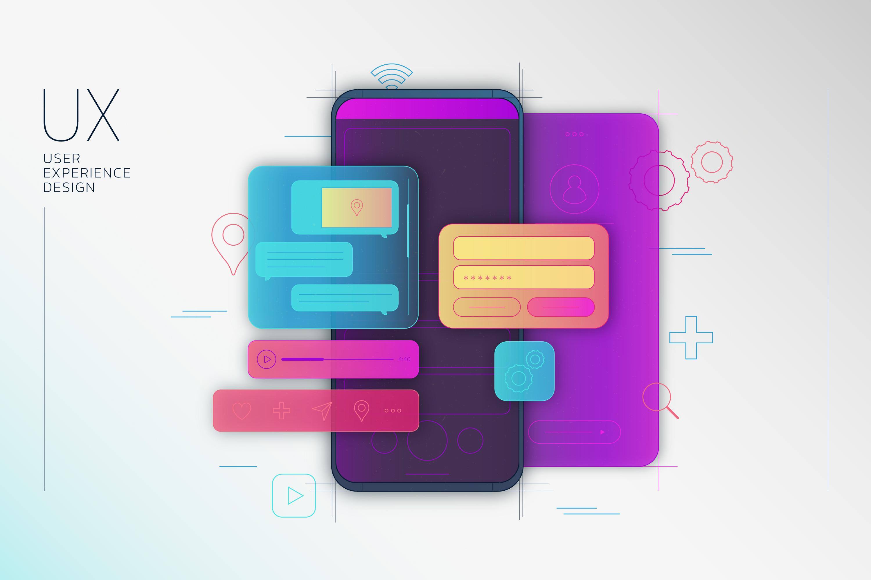 Mobile UX Design Graphic