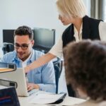 employees working on computers