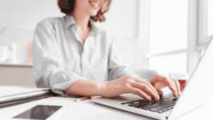 Customer shopping on eCommerce site.