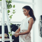 woman shopping items in store