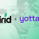 Virid and Yotta logos on gradient background