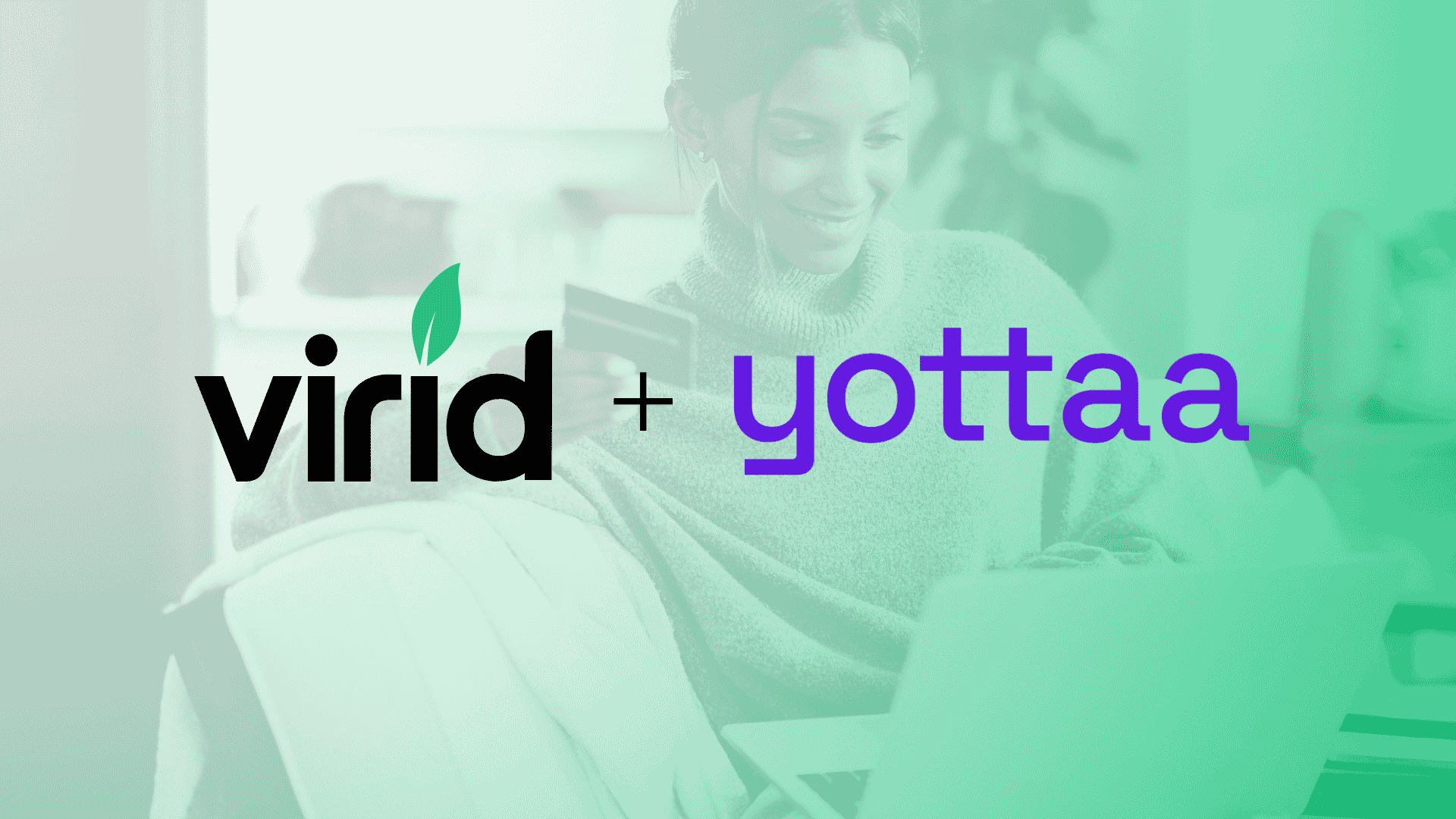 Virid and Yotta logos on gradient background