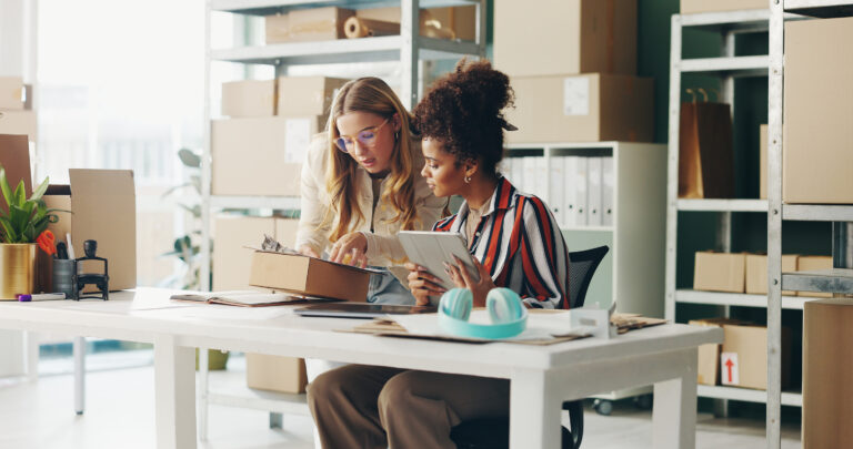 women working in warehouse
