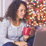 woman shopping on laptop