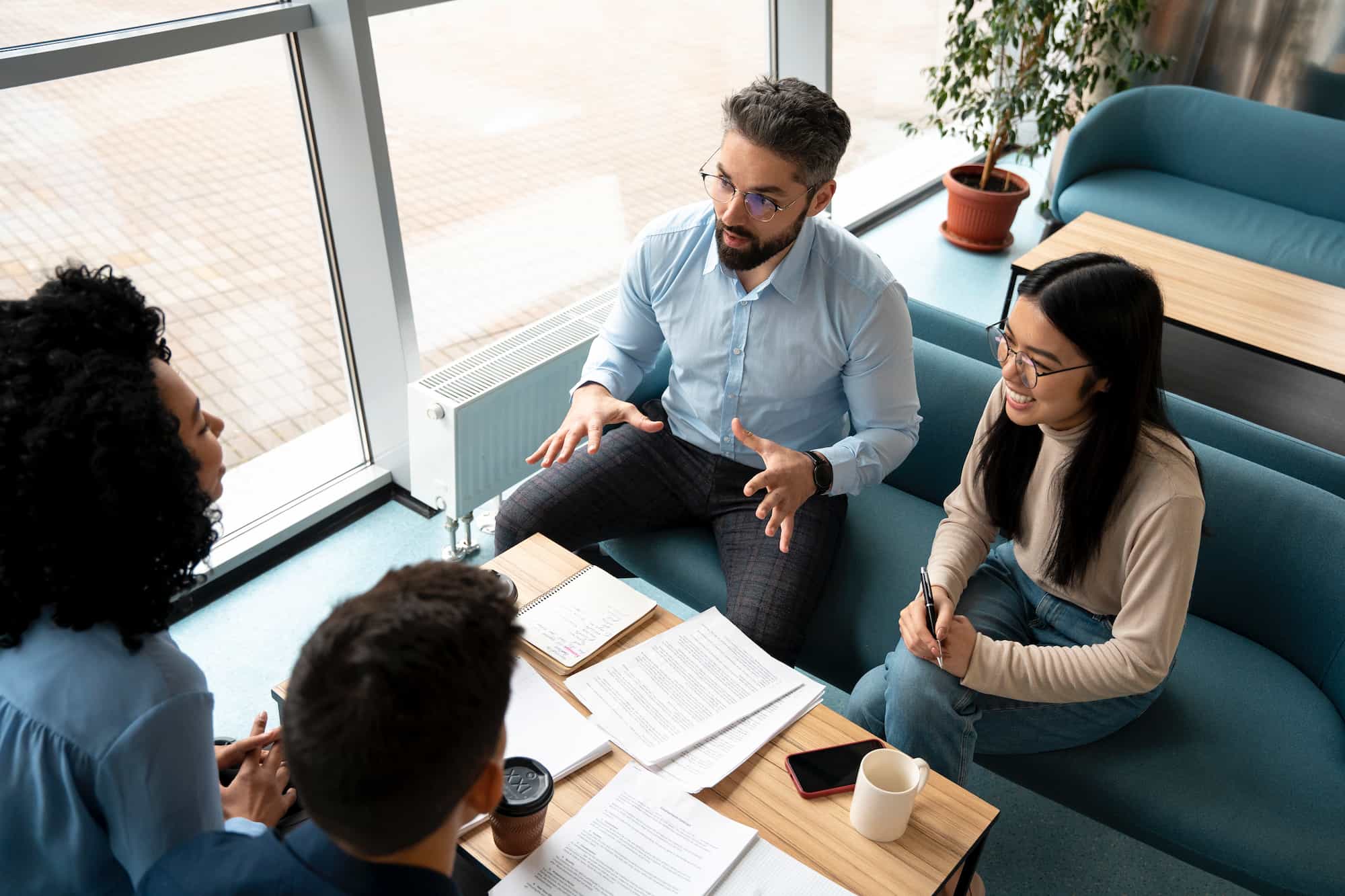 business team working together